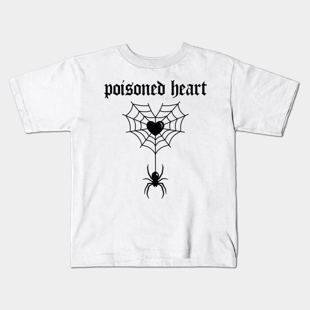 Poisoned heart into web Kids T-Shirt by Smurnov